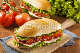 Naklejki Homemade Italian Sub Sandwich