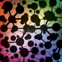 Naklejki Abstract background, molecule, microcosm, vector design, gradient