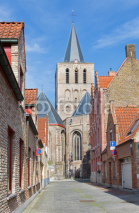 Naklejki Bruges - St. Giles church (GIlliskerk)