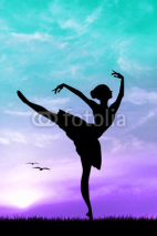 Fototapety Dancer at sunset