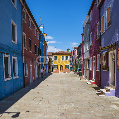 Colorful street in Burano