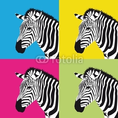 pop art zebra