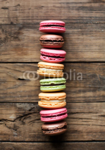 Fototapety traditional french colorful macarons