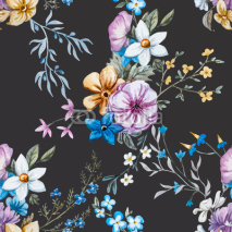 Fototapety Vector watercolor floral pattern