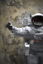 astronaut indoor pose 3d illustration