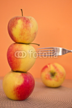 Naklejki pile of apples, example of fat loss