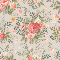 Fototapety seamless floral pattern with roses