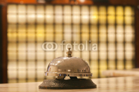 Fototapety old hotel bell on a marble stand
