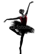 Naklejki young woman ballerina ballet dancer dancing