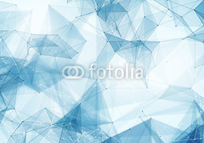 Polygonal space low poly background with triangles