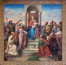 Naklejki Vienna - Fresco of "Madonna of Vienna"