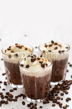 Naklejki Coffee cocktail with cream foam