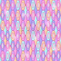 Naklejki Pastel Pattern in Pink Purple Blue