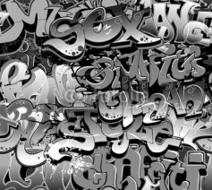 Naklejki Graffiti seamless background. Urban art texture