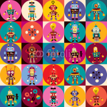 Obrazy i plakaty robots pattern