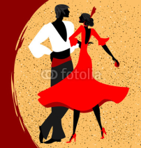 Obrazy i plakaty couple of flamenco dancers