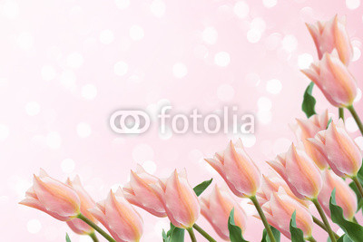Postcard with elegant  flowers