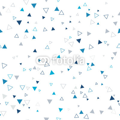 Seamless bright pattern of geometric shapes on a white background.