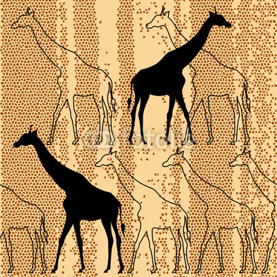 Seamless pattern  with giraffes