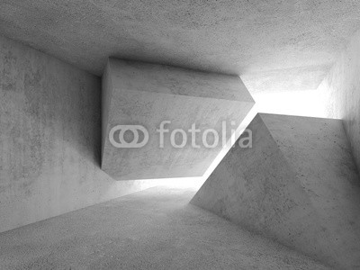 Abstract concrete interior, 3d art