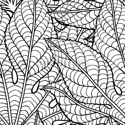 Vector illustration of leaves. (Seamless Pattern)