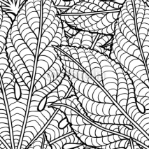 Naklejki Vector illustration of leaves. (Seamless Pattern)