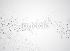Fototapety Abstract background medical substance and molecules.