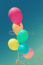 Naklejki close up of colorful balloons