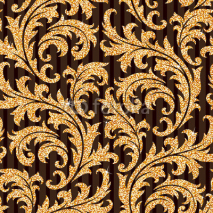 Fototapety floral golden wallpaper