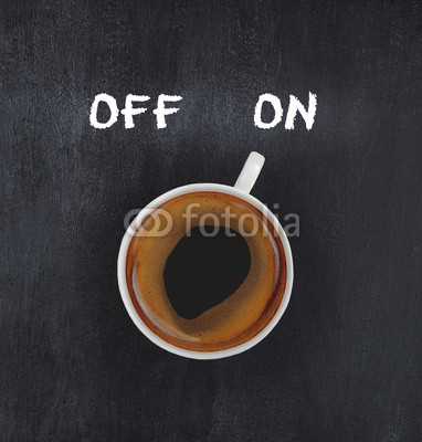 cup of coffee switching on