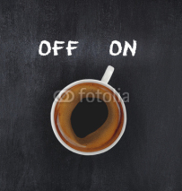 Fototapety cup of coffee switching on