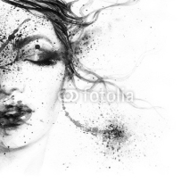 Fototapety woman portrait .abstract watercolor .fashion background