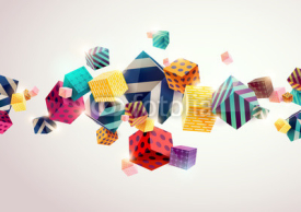 Fototapety Abstract colorful background with geometric elements