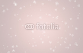Naklejki Simple abstract Rose Quartz colored background with white flowers. Soft spring background, concept of colors.