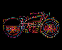 Naklejki Vintage Motorcycle sketch