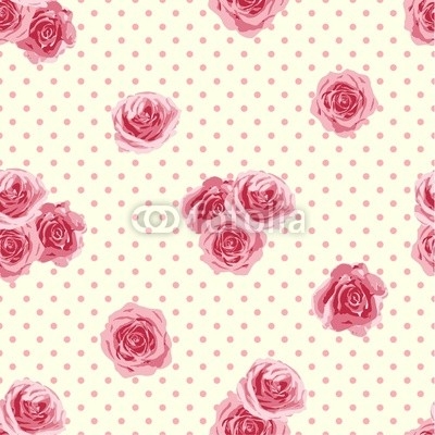 Flower seamless pattern with roses