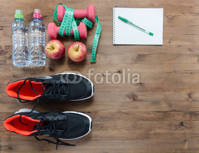 Fitness concept with  sneakers