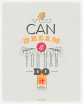 Fototapety Quotes by Walt Disney. Typographical vector design.