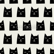 Fototapety seamless cat pattern