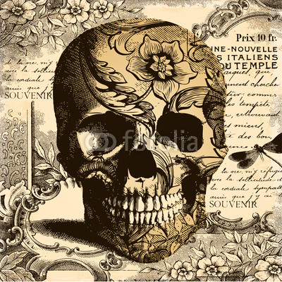 Vintage Skull background
