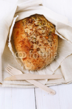 Naklejki Sourdough bread with seeds and grains
