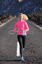 Naklejki Running runner woman sport workout
