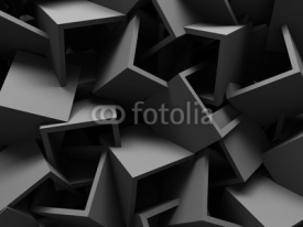 Obrazy i plakaty abstract image of dark grey cubes background