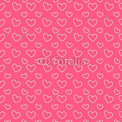 cute outlined hearts on a pink backgroung