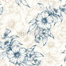 Naklejki Floral vector pattern