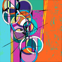 Naklejki abstract circle background, with paint strokes and splashes, ret