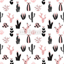 Naklejki black and pink pattern