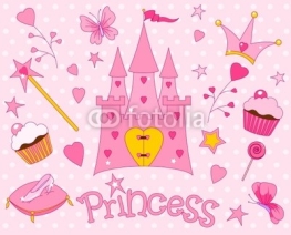 Fototapety Sweet Princess Icons