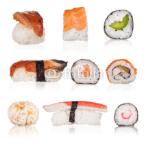 Fototapety Sushi collection isolated on white background