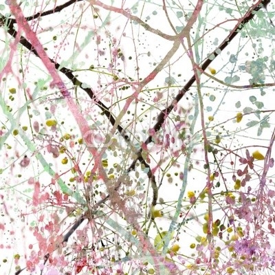 Colorful Grunge Blossom Abstract